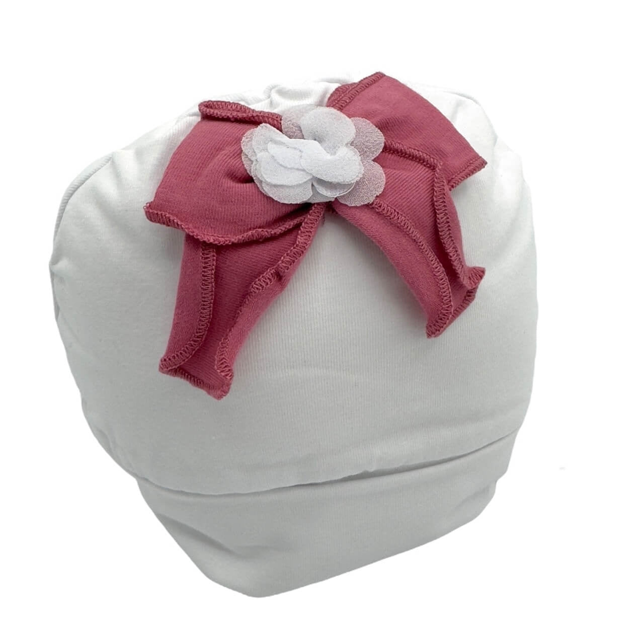 Set Cappello+Bavetta in Cotone Pastello 0/3 Mesi